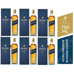 JOHNNIE WALKER - Whisky Blue Labell 750ml - 6 UND con estuche