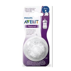 AVENT - Tetina Natural 2.0 Para Bebes +6m - Pack 2 Uni