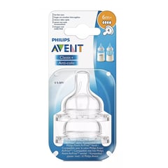 AVENT - Tetina Philips Clasicc Para Bebes +6m - Pack De 2 Uni