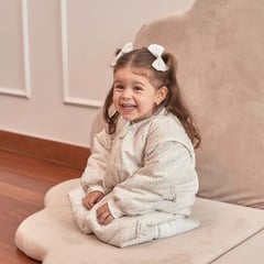 BABY LOLI - SACO DE DORMIR MEJORADA INVIERNO TAPAMEDIA HUESO FLORES