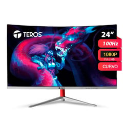 TEROS - Monitor Gamer Curvo 24 Pulgadas Fhd 100hz 1ms 1920x1080