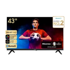 HISENSE - Televisor LED 43 FHD Smart Bluetooth Doble Wif 43A4K Negro