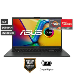 ASUS - Laptop Vivibook E1504FA-L1112W R5 7520U 8gb 512gb 15.6 OLED Window 11 Negro