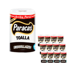 PARACAS - Papel Toalla NEGRO ROLLAZO Pqt x 12 Rollos