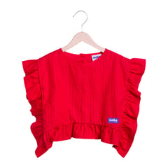 NATA COTON - BLUSA BOBOS ROJO ALGODON