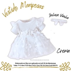 GENERICO - Vestido para niñas de mariposas