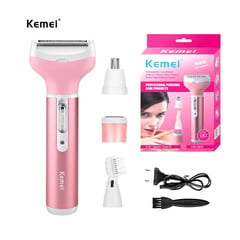 KEMEI - Depiladora Eléctrica Recargable 4en1 para Mujer