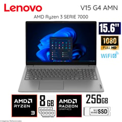 LENOVO - Laptop V15 G4 AMN AMD Ryzen 3 7320U 8GB RAM 256GB SSD 15.6" FHD Arctic Grey - 82YU00X4LM