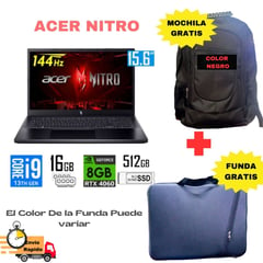 ACER - Laptop Nitro V15 Anv15 Core I9-13900h 8gb Rtx4060 16gb Ram 512gb Ssd 15.6