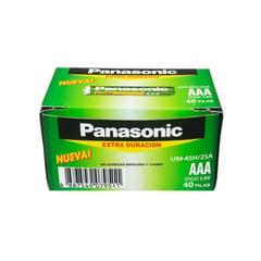 PANASONIC - Caja de pilas AAA 40 Unidades