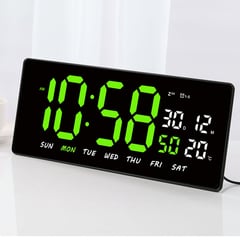 GENERICO - Reloj de pared LED multifunción con calendario