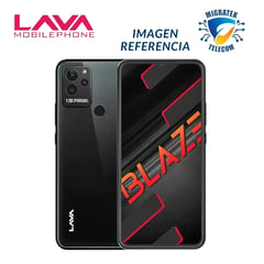 LAVA - SMARTPHONE BLAZE 4G 6.5' 64+4GB 13+2+2 / 8MPX DUAL SIM - NEGRO