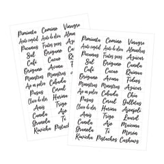 INSPIRA - Pack de 2 Etiquetas Stickers para Frascos de Especias