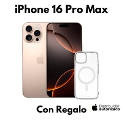 APPLE - IPhone 16 Pro Max eSim 256Gb - Desert Titanium + Case + Mica Vidrio