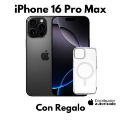 APPLE - IPhone 16 Pro Max eSim 256Gb - Black Titanium + Case + Mica Vidrio