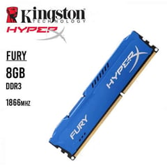 KINGSTON - Memoria RAM HyperX Fury Blue, 8GB, DDR3, 1600 MHz