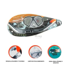 GENERICO - Kit Comodo de 2 Piezas con Gafas y Snorkel Y+Gift Stickers