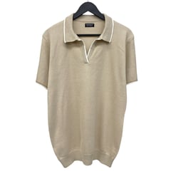 AMERICAN EXCHANGE - Polo Tejido Cuello Camisero Beige De Hombre -