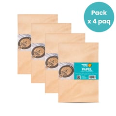 OFFICE PAPER - Pack Papel Kraft Adhesivo por 05 Hojas A4 x4 Paquetes