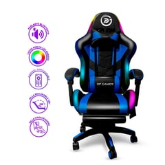 S/M - Silla Gamer DP PRO-LB luz RGB Bluetooth Color AzulNegro