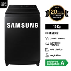 SAMSUNG - LAVADORA 19 KG CARGA SUPERIOR ECOBUBBLE WA19CG6441BVPE NEGRO