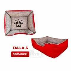 RYBIU IMPORT - Cama para Perro Hipoalergico Talla S de Color Rojo