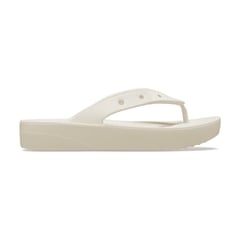 CROCS - Sandalias Classic Platform Flip W Bone Mujer