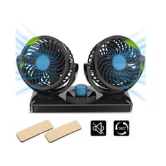 OEM - Ventilador doble Cabezal 360 Giratorio 12v para Autos