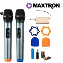 MAXTRON - Micrófono MX7268 PROFESSIONAL 2 Inalámbrico Dual