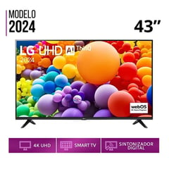 LG - Televisor 43 Pulg. LED Smart TV UHD 4K con Thinq AI 43UT7300