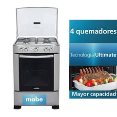 MABE - Cocina a Gas 4 Hornillas Inoxidable CMP6014AG0