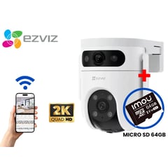 EZVIZ - CÁMARA H9C DUAL 2K - WIFI DUAL 3MP + 3MP + MEMORIA IMOU 64 GB