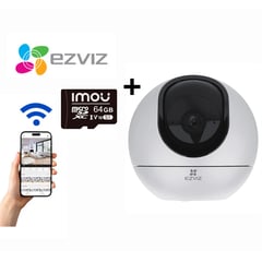 EZVIZ - Cámara De Seguridad H6 3K + Memoria Imou 64gb