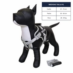 GENERICO - ARNÉS NEGRO TALLA XL REFLECTANTE PARA PERROS CON ASA