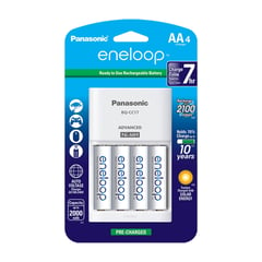 Pilas Recargables Eneloop 1900mAh x4 AA + Cargador CC17