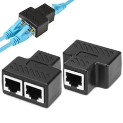 GENERICO - EMPALME DE RED RJ45 2 EN 1 CAT 6 DE METAL