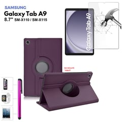 GENERICO - Funda + Mica + Lápiz para Samsung Tab A9 8.7 SM-X110 Case Giratoria