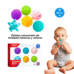 HUANGER - Set 6 Pelotas Sensoriales de Múltiples Texturas para Bebés