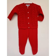 GENERICO - Conjunto Bebe Rojo 2 piezas Chaqueta + Pantalon + Caja