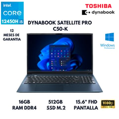 DYNABOOK - LAPTOP TOSHIBA SATELLITE PRO C50-K CORE I5-12450H 16GB RAM 512GB SSD 15.6" FHD WIN 11