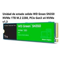 WESTERN DIGITAL - SSD WD Green SN350 NVMe 1TB M2 2280 PCIe Gen3 x4 NVMe v13