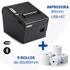 HOIN - Impresora Ticketera Térmica 80MM USB + Bluetooth