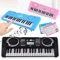 GENERICO - MINI PIANO ELECTRONICO PARA NIÑOS COLOR CELESTE 37 TECLAS