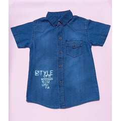 JOHN PRINCE - Camisa jean niños estampado urbano