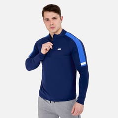 NEW ATHLETIC - Polo Calentador Ml Arian Azul Oscuro Hombre