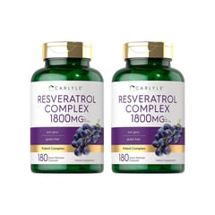 GENERICO - Suplemento de resveratrol 1800 mg Carlyle 180 Capsulas 2 Unidades