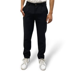 ABORIGEN - Pantalon Sastre Con Pinzas Negro De Hombre -