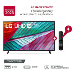 LG - Televisor 55 LED 4K UHD ThinQ AI Smart 55UR8750PSA 2023