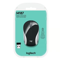 LOGITECH - Mouse Mini Inalámbrico M187 Negro Black