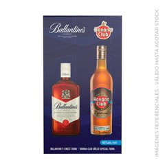 BALLANTINES FINEST - PACK WHISKY 700ML + RON HAVANA ESPECIAL 700ML